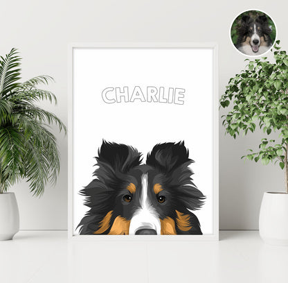 Custom Dog Peek Portraits